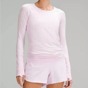 Lululemon 6 Swiftly Tech Long Sleeve Top Running Light Pink